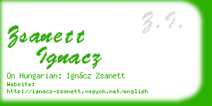 zsanett ignacz business card
